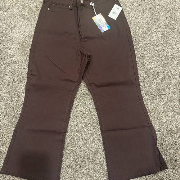 YMI Deep Brown Crop Dress Pants - Picture 3 of 3